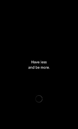Minimalist Black Background with White Inspirational Quote and Loading Spinner HD phone wallpaper
