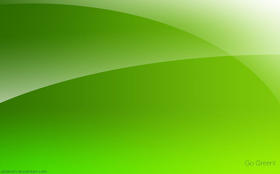 Abstract Green Gradient Waves Minimalist Nature Inspired Digital Art HD wallpaper