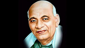 Sardar Patel Portrait Painting on Black Background HD wallpaper
