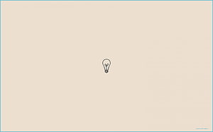 Minimalist Light Bulb Line Art on Warm Beige Background HD wallpaper