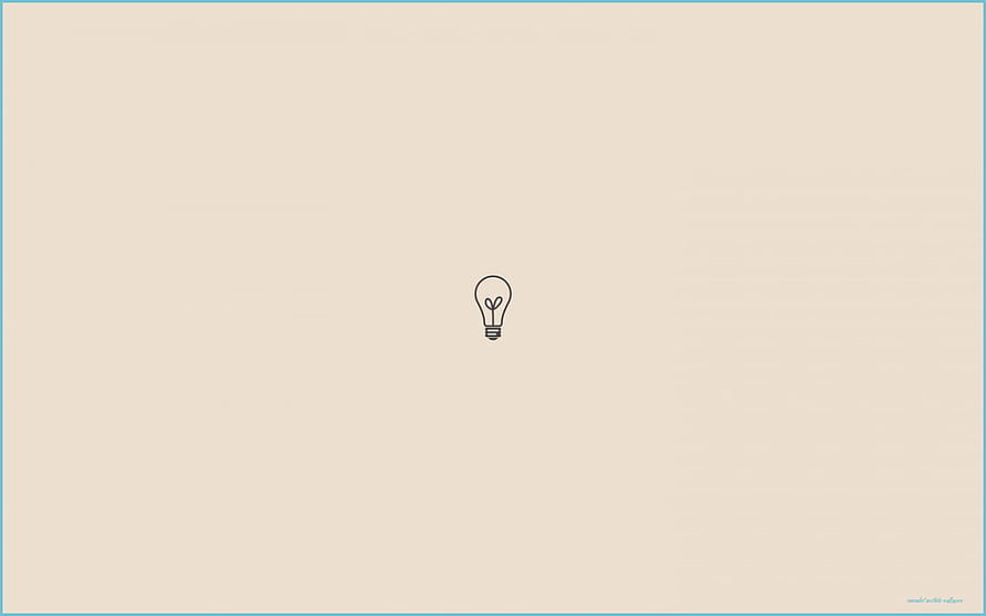 Minimalist Light Bulb Line Art on Warm Beige Background HD wallpaper