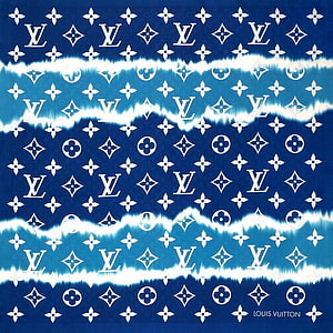 Louis Vuitton Monogram Shibori Pattern in Deep Blue and White HD phone wallpaper
