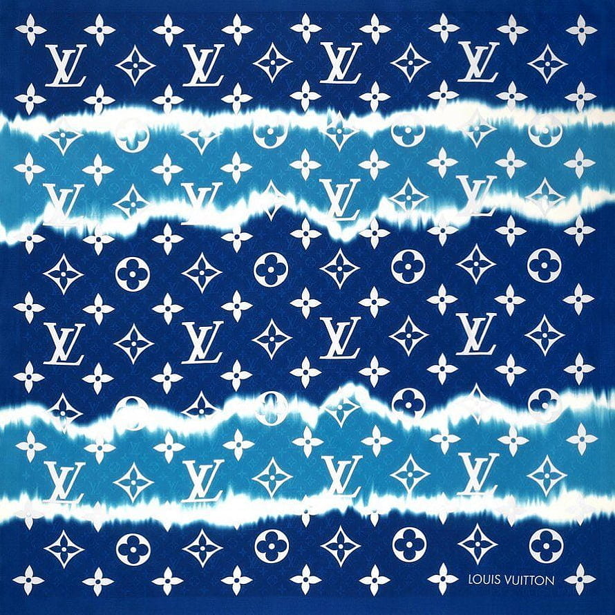 Louis Vuitton Monogram Shibori Pattern in Deep Blue and White HD phone wallpaper