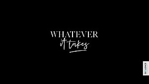 Minimalist Black Background with White Typography Quote Whatever It Takes HD wallpaper