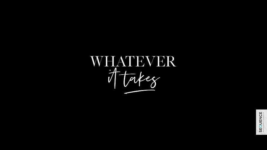 Minimalist Black Background with White Typography Quote Whatever It Takes HD wallpaper