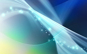 Luminous Abstract Waves with Bokeh Particles and Soft Gradient Light HD wallpaper