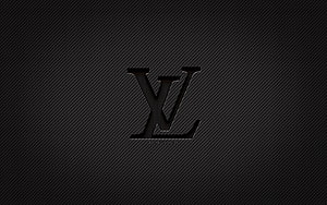 Louis Vuitton Monogram Logo on Textured Carbon Fiber Background HD wallpaper