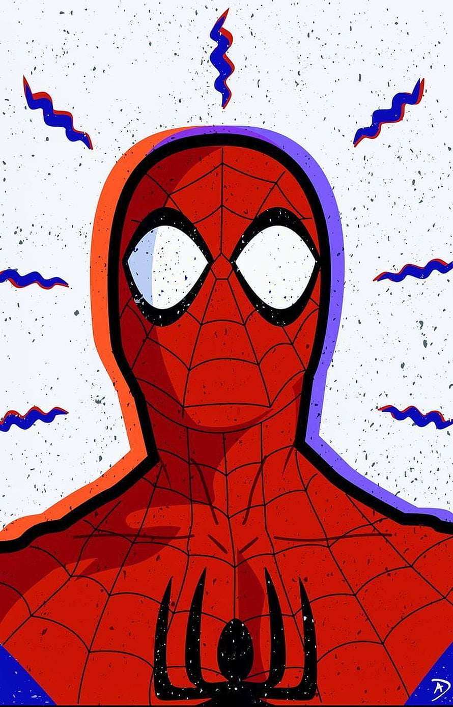 Spider-Man Into The Spider-Verse Stylized Portrait with Web Pattern and Abstract Energy Lines, Peter Parker Spider Man, Into The Spider Verse, #parker, Spider Aesthetic HD phone wallpaper