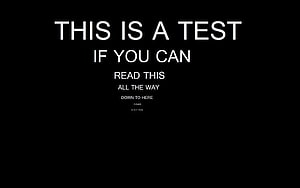 Minimalist Black Background with White Typography Reading Test HD wallpaper