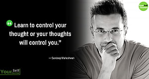 Sandeep Maheshwari Motivational Quote on Controlling Your Thoughts HD wallpaper