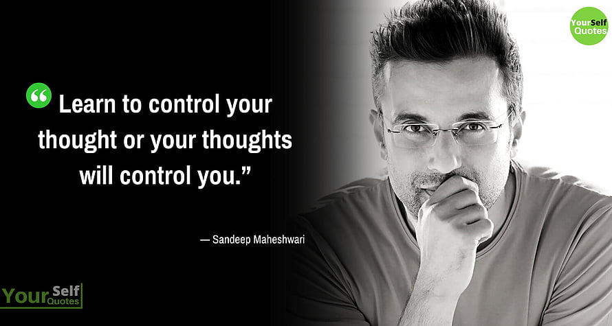 Sandeep Maheshwari Motivational Quote on Controlling Your Thoughts HD wallpaper