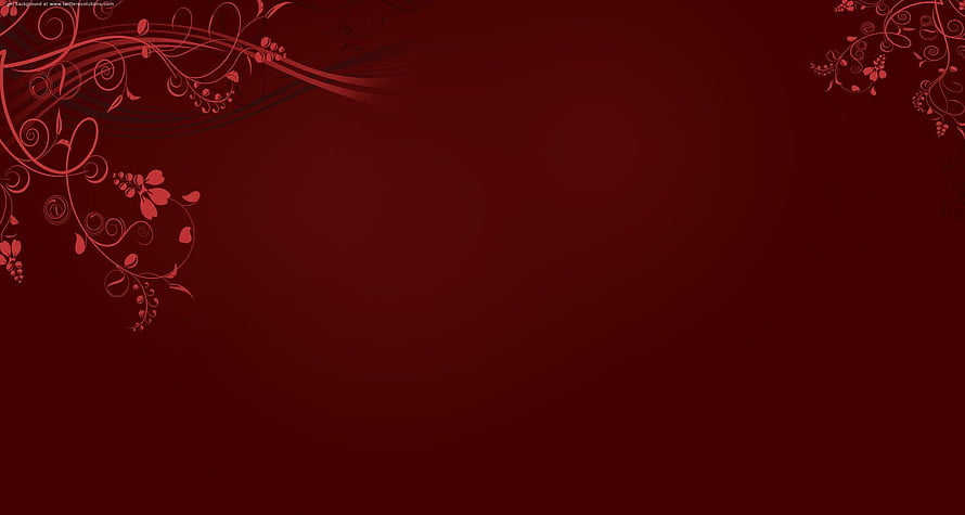 Elegant Dark Red Floral Vine Corner Design with Ornamental Swirls and Blossoms HD wallpaper