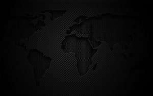 Dark Hexagonal World Map with Diagonal Line Texture on Black Background HD wallpaper