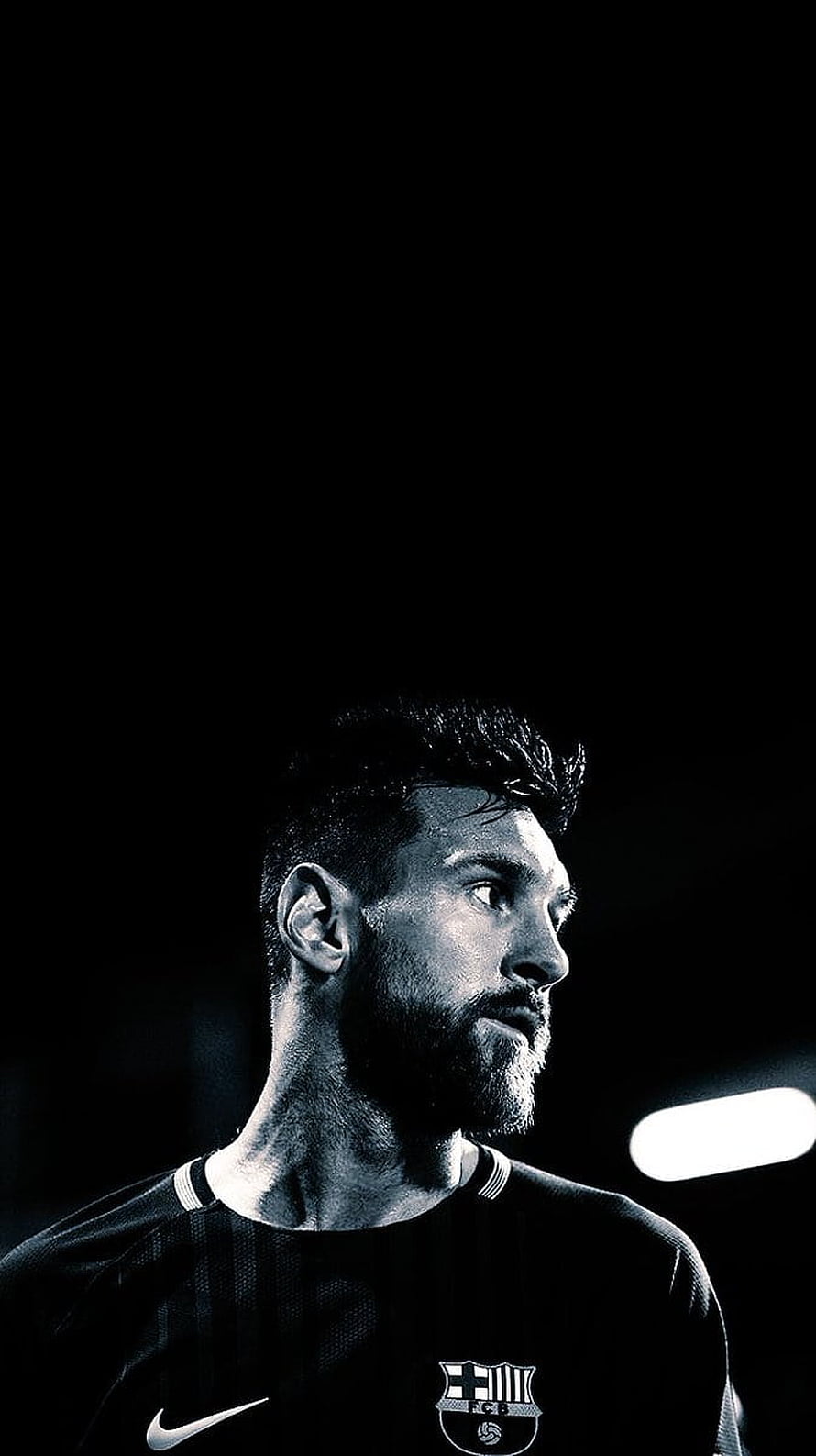 Lionel Messi FC Barcelona Dark Portrait Wallpaper HD phone wallpaper