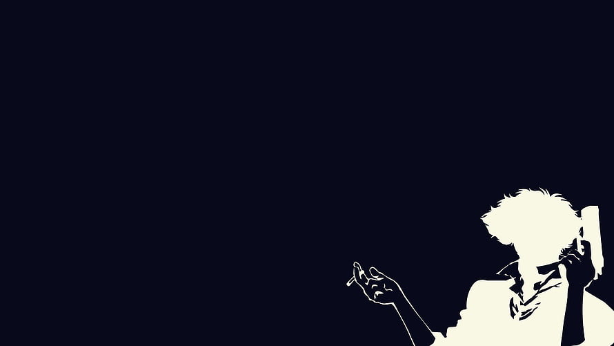 Cowboy Bebop Silhouette Wallpaper with Minimalist Dark Aesthetic HD wallpaper