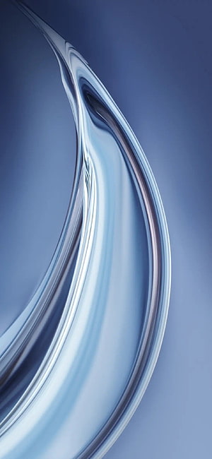 Sleek Liquid Metal Abstract Flow in Cool Blue Tones HD phone wallpaper