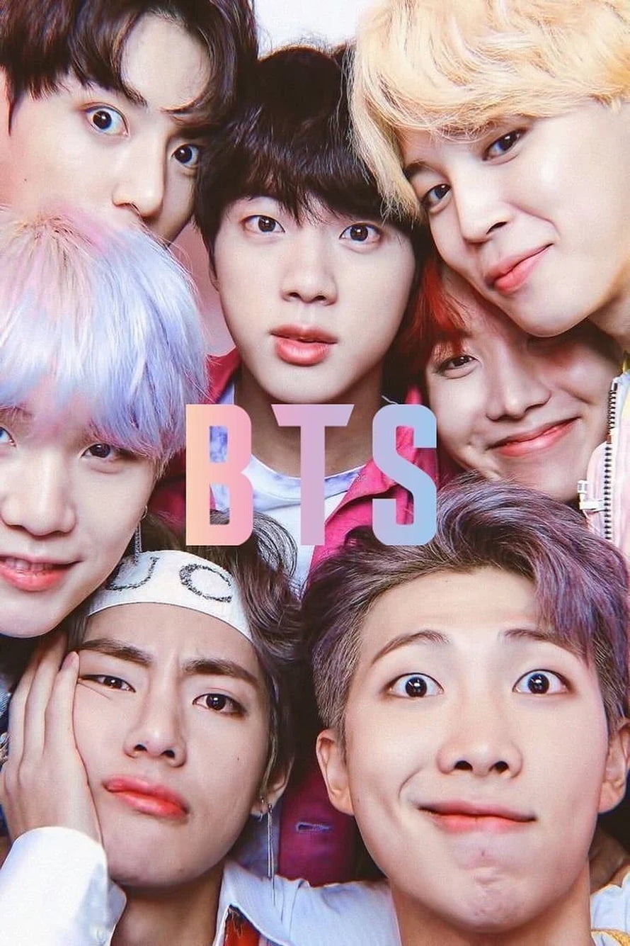 BTS Members Close-Up Group Portrait With Colorful Hair And Playful Expressions HD phone wallpaper
