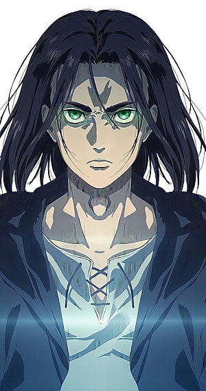 Eren Yeager Portrait from Attack on Titan Anime Character Artwork HD phone wallpaper