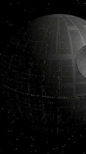 Death Star Interior View in Deep Space with Starfield Background HD phone wallpaper