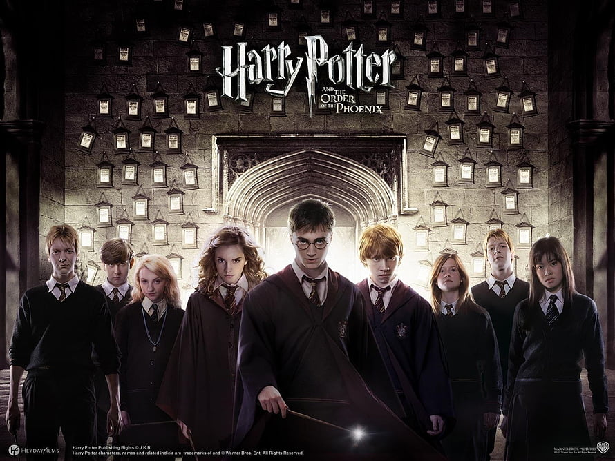 Harry Potter and the Order of the Phoenix Ensemble Cast in Hogwarts Uniforms HD wallpaper