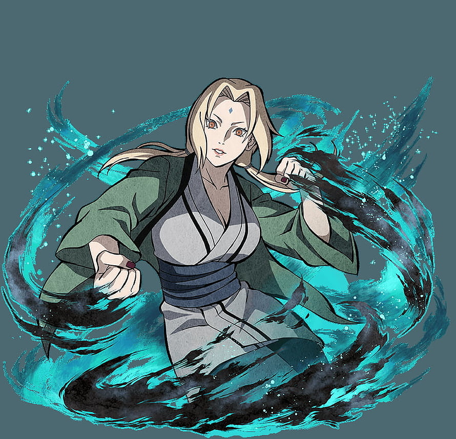 Tsunade in Haori from Ultimate Ninja Blazing with Water and Shadow Effects HD wallpaper