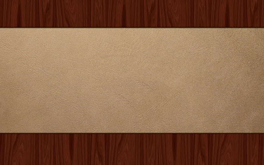 Natural Wood Grain and Tan Leather Texture Background HD wallpaper