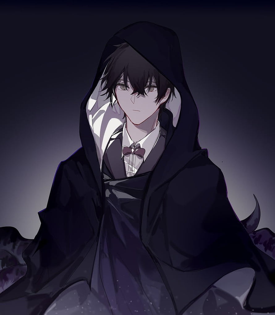 Klein Moretti in a Dark Hooded Cloak from Lord of the Mysteries HD phone wallpaper
