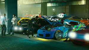 GTA Online Los Santos Tuners Underground Garage Scene With Custom Supercars HD wallpaper