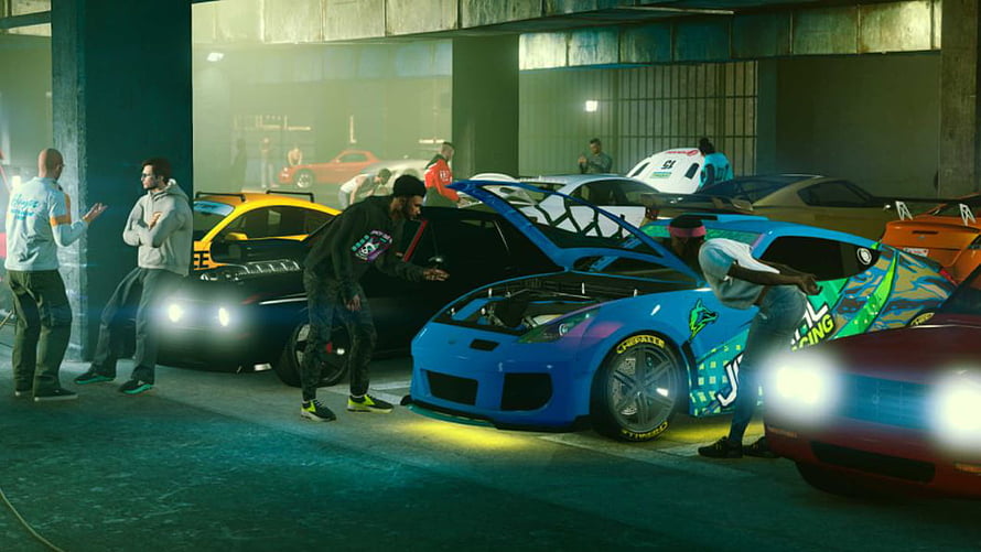 GTA Online Los Santos Tuners Underground Garage Scene With Custom Supercars HD wallpaper