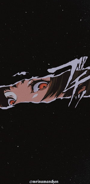 Grunge Aesthetic Anime Girl with Red Eyes on Dark Background HD phone wallpaper