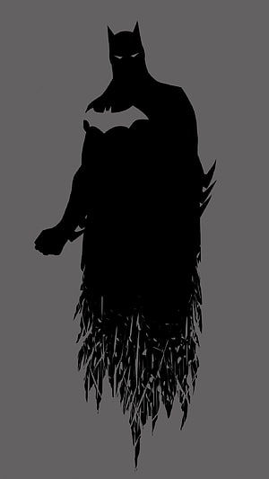 Batman Silhouette Minimalist Dark Art with Dissolving Cape Effect, Batman, Minimal, Dark, , , Minimal,. for , Android, Mobile and, Black Batman HD phone wallpaper