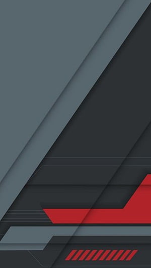 Sleek Dark Geometric Abstract Wallpaper with Red Accents and Layered Diagonal Shapes HD phone wallpaper