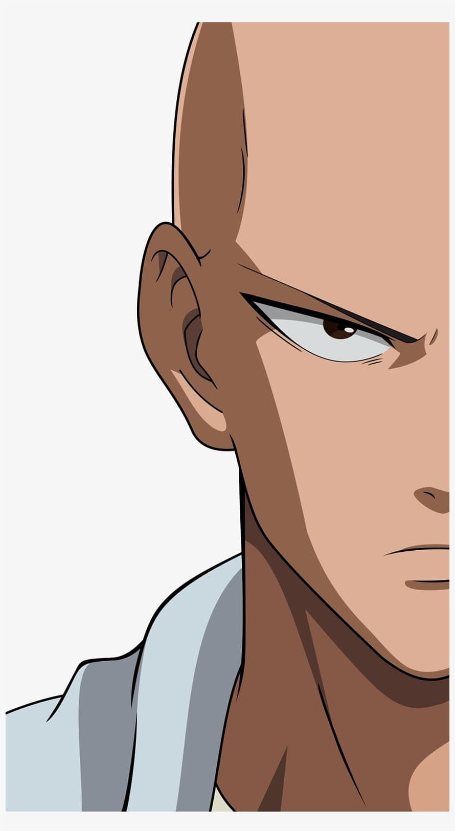 Saitama Close-Up Portrait from One Punch Man Anime Series HD phone wallpaper