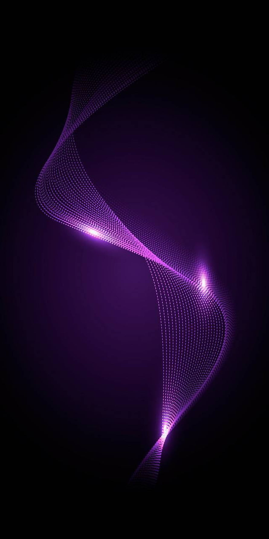 Sony Xperia 1 Abstract Purple Dot Matrix Wave on Dark Background HD phone wallpaper