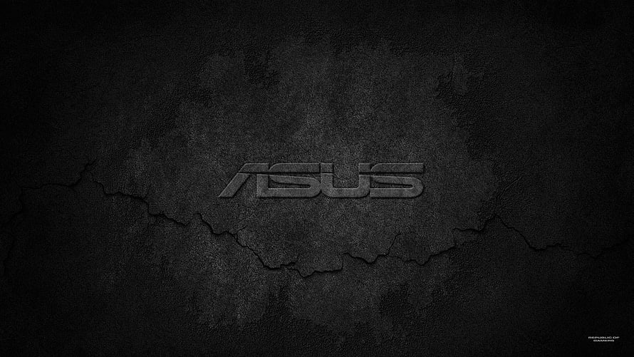 ASUS Logo on Dark Cracked Concrete Texture Background HD wallpaper