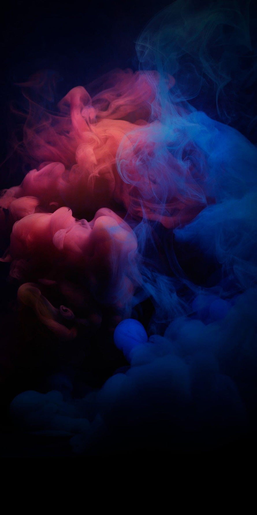 Vivid Pink and Blue Ink Swirls in Dark Water Abstract Photography HD phone wallpaper