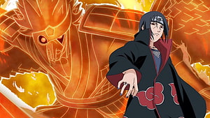Itachi Uchiha Summoning Susanoo in Naruto Anime Artwork HD wallpaper