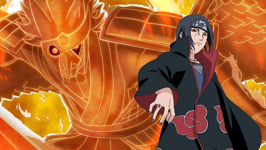 Itachi Uchiha Summoning Susanoo in Naruto Anime Artwork HD wallpaper