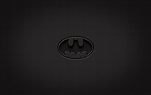 Batman Carbon Fiber Emblem on Dark Textured Background HD wallpaper