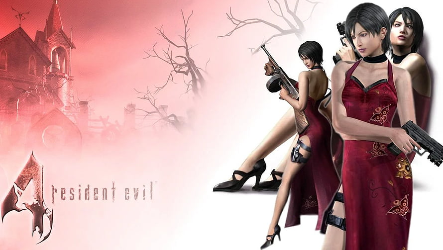 Ada Wong in Red Dress Holding Weapons in Resident Evil 4 Separate Ways HD wallpaper