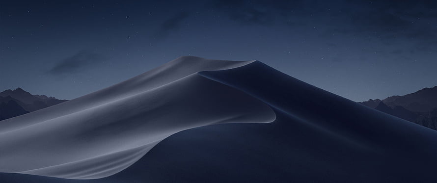 Mojave Desert Dunes Under a Starry Night Sky with Distant Mountain Ranges HD wallpaper