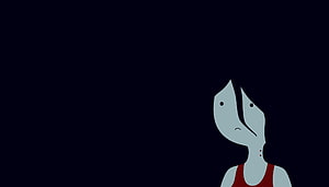 Marceline the Vampire Queen from Adventure Time in Minimalist Flat Illustration HD wallpaper