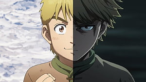 Thorfinn Character Split Portrait From Vinland Saga Anime Series HD wallpaper