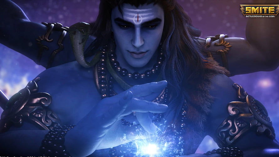 Shiva from Smite Channeling Cosmic Energy with Serpent Adornments HD wallpaper