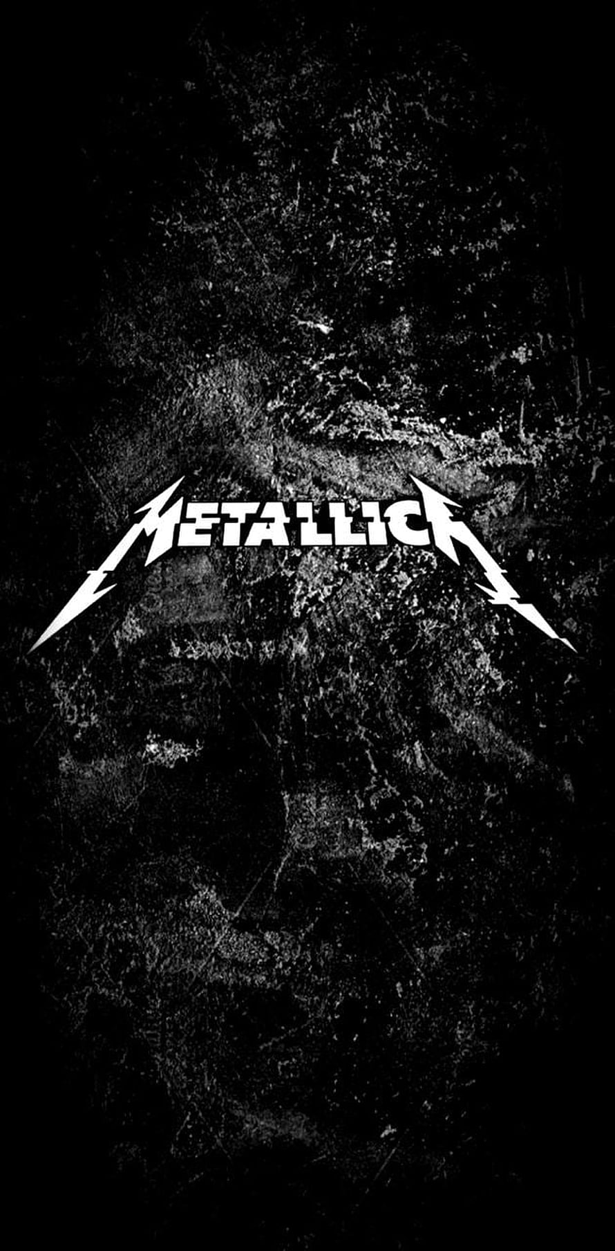 Metallica Band Logo on Dark Grunge Texture Background HD phone wallpaper