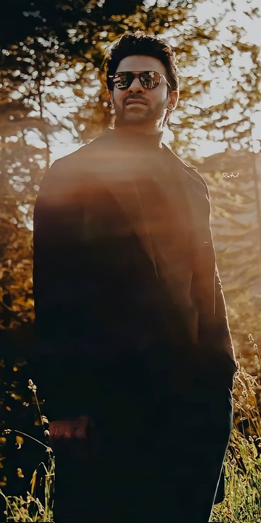 Prabhas in Sunglasses: Cinematic Portrait from Saaho and Radhe Shyam HD phone wallpaper