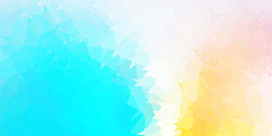 Pastel Geometric Low Poly Abstract Background with Cyan and Yellow Gradient HD wallpaper