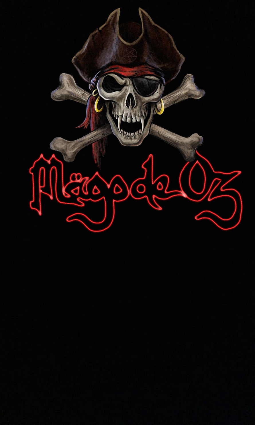 Mago de Oz Pirate Skull and Crossbones Rock Band Logo Artwork HD phone wallpaper