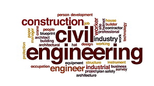 Civil Engineering and Construction Industry Word Cloud Design HD wallpaper