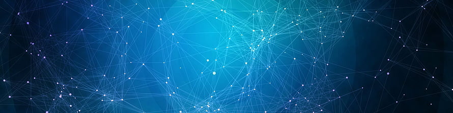 Abstract Digital Network Constellation with Glowing Nodes and Connecting Lines on Deep Blue Background HD wallpaper